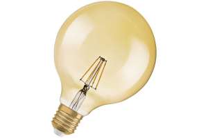 LED Globe 120mm, E27, ambient amber goldluster